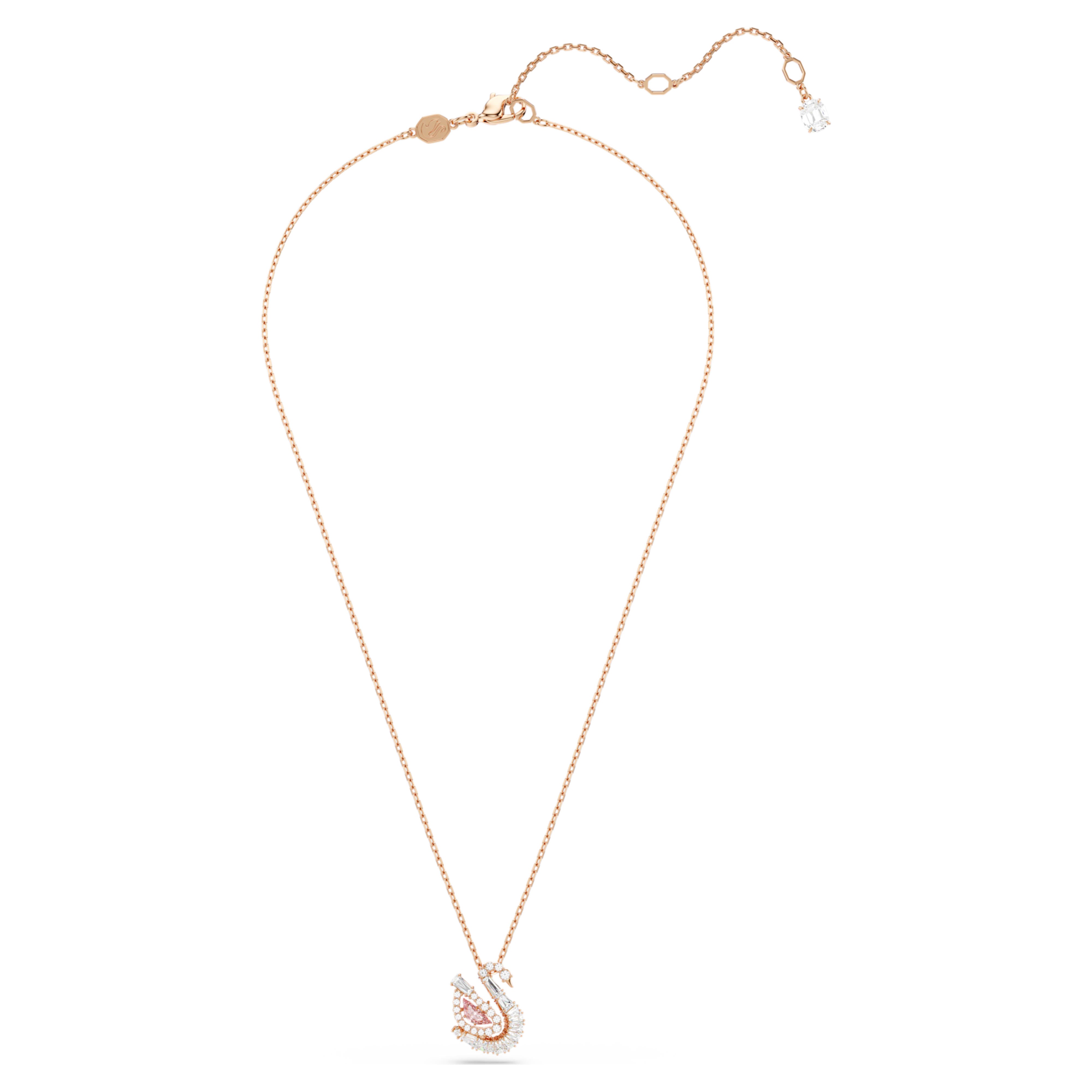 Swan pink dancing stone pendant – Swarovski