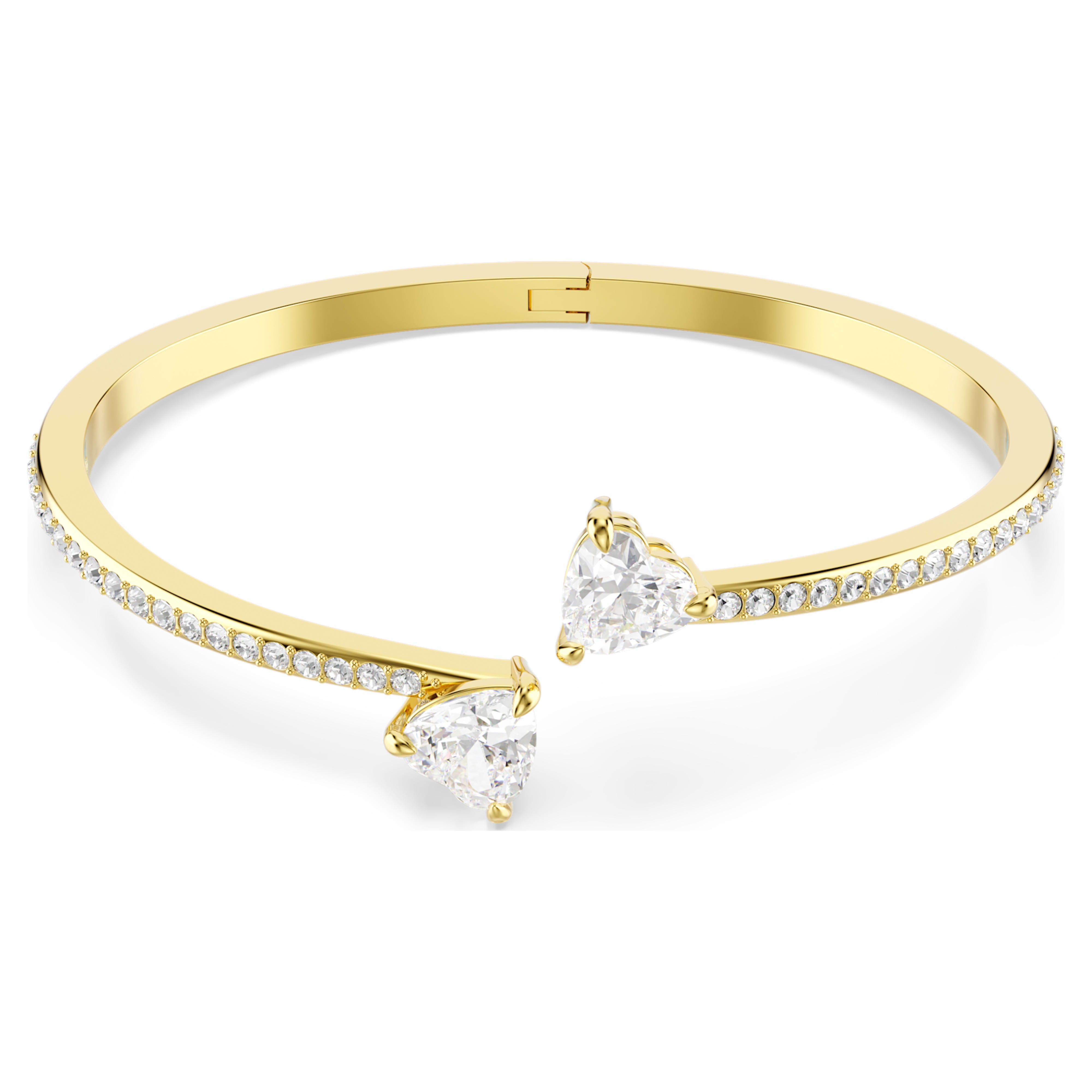 Brazalete Mesmera Attract con corazón de oro – Swarovski