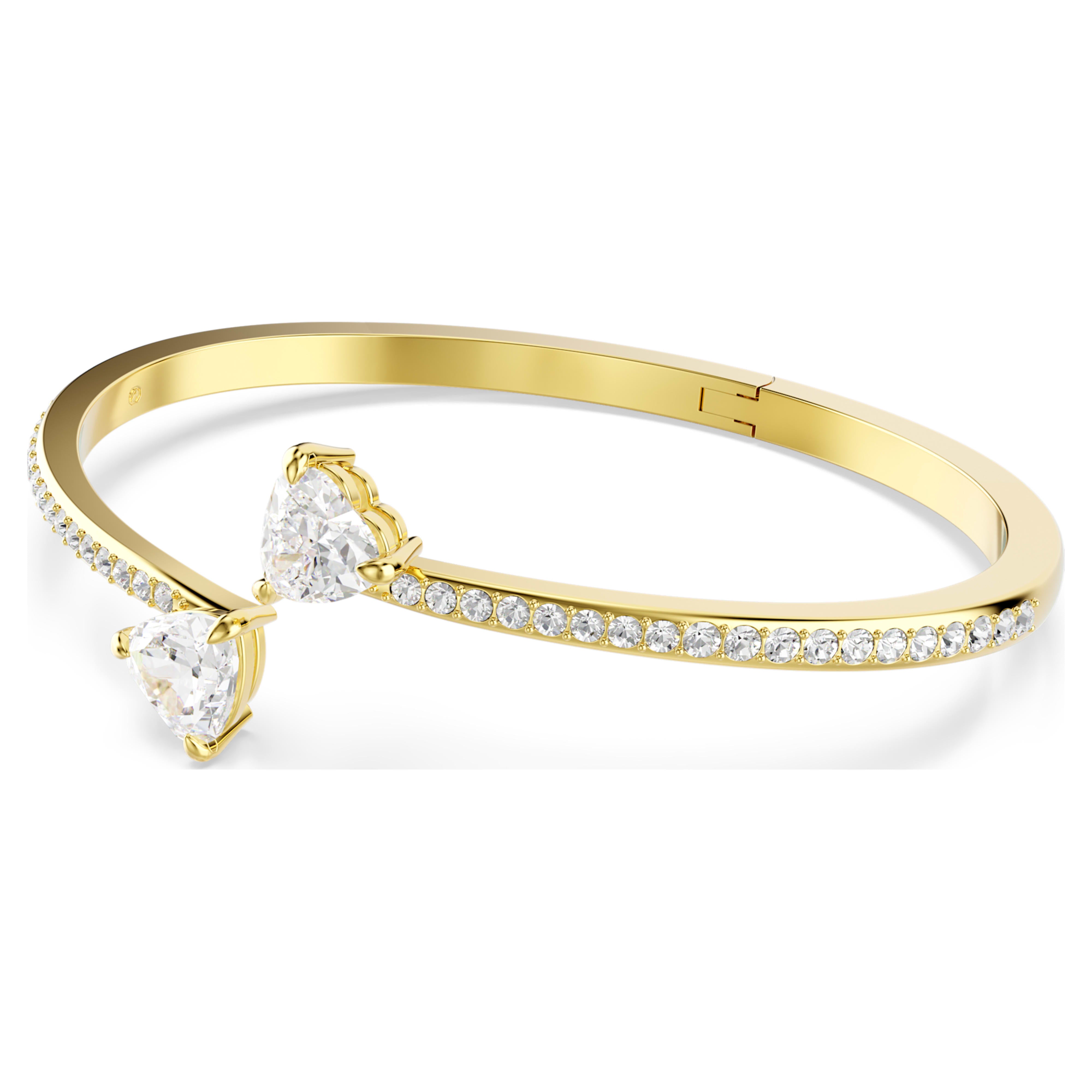 Brazalete Mesmera Attract con corazón de oro – Swarovski