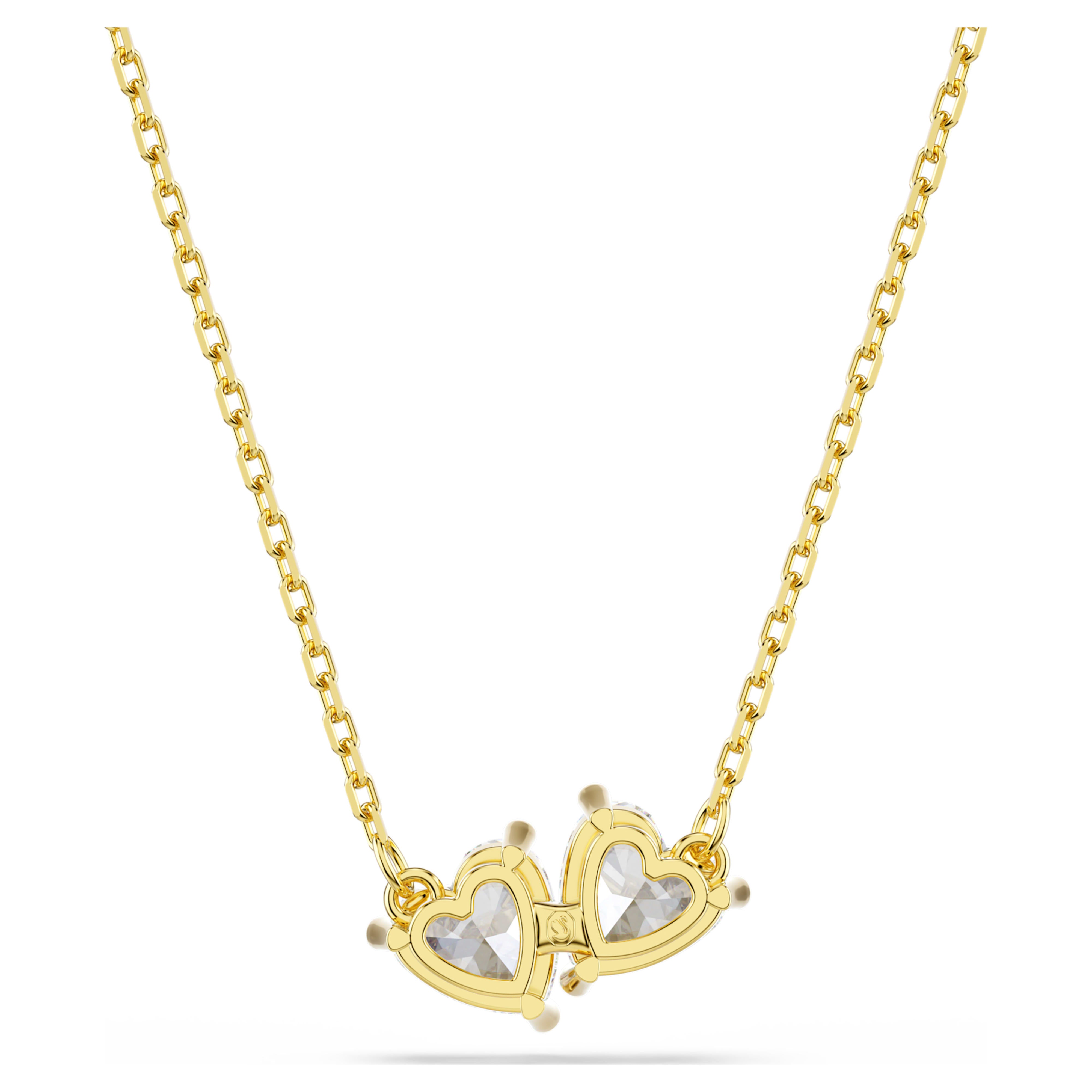 Mesmera Attract gold hearts necklace – Swarovski