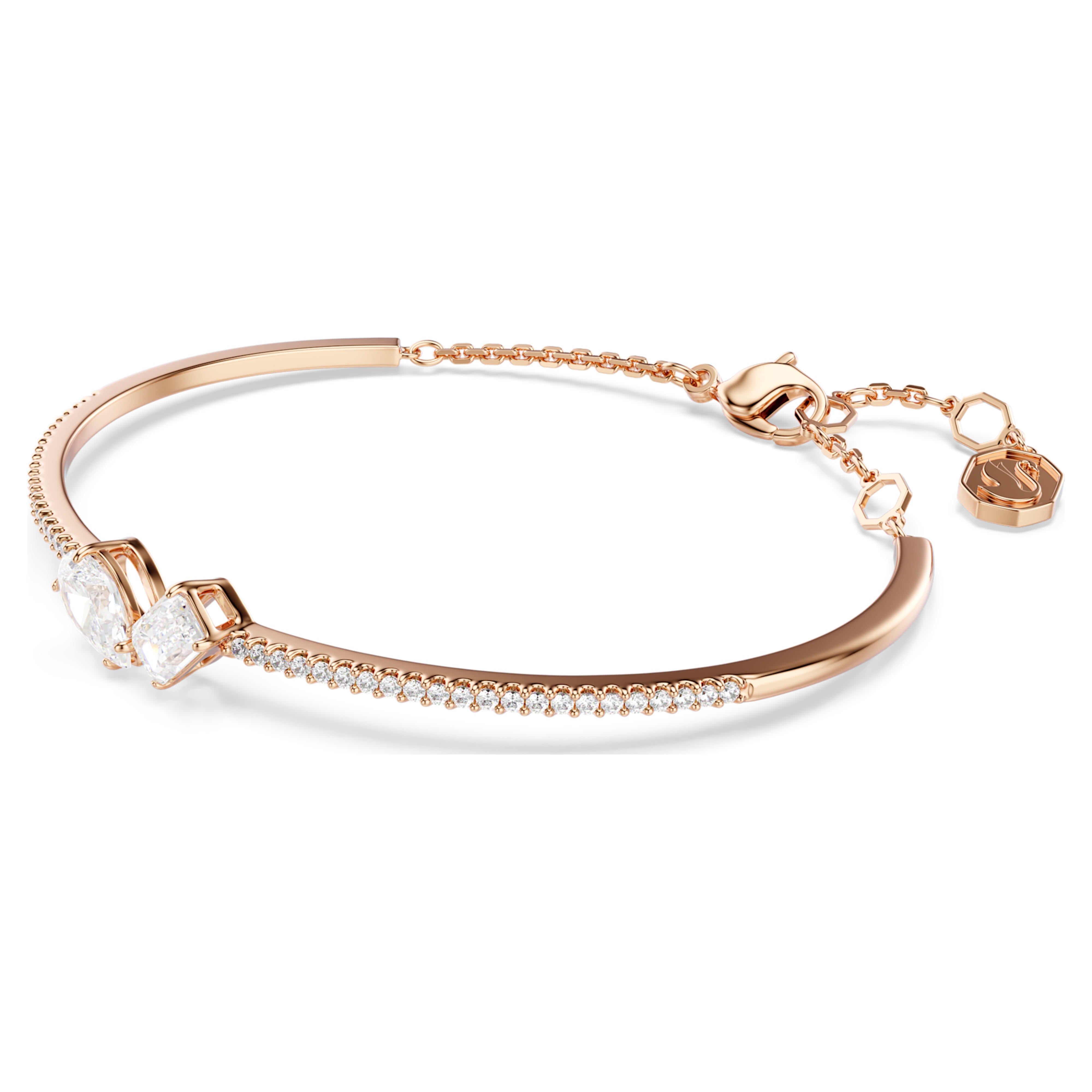 Brazalete Mesmera Duo de oro rosa blanco – Swarovski