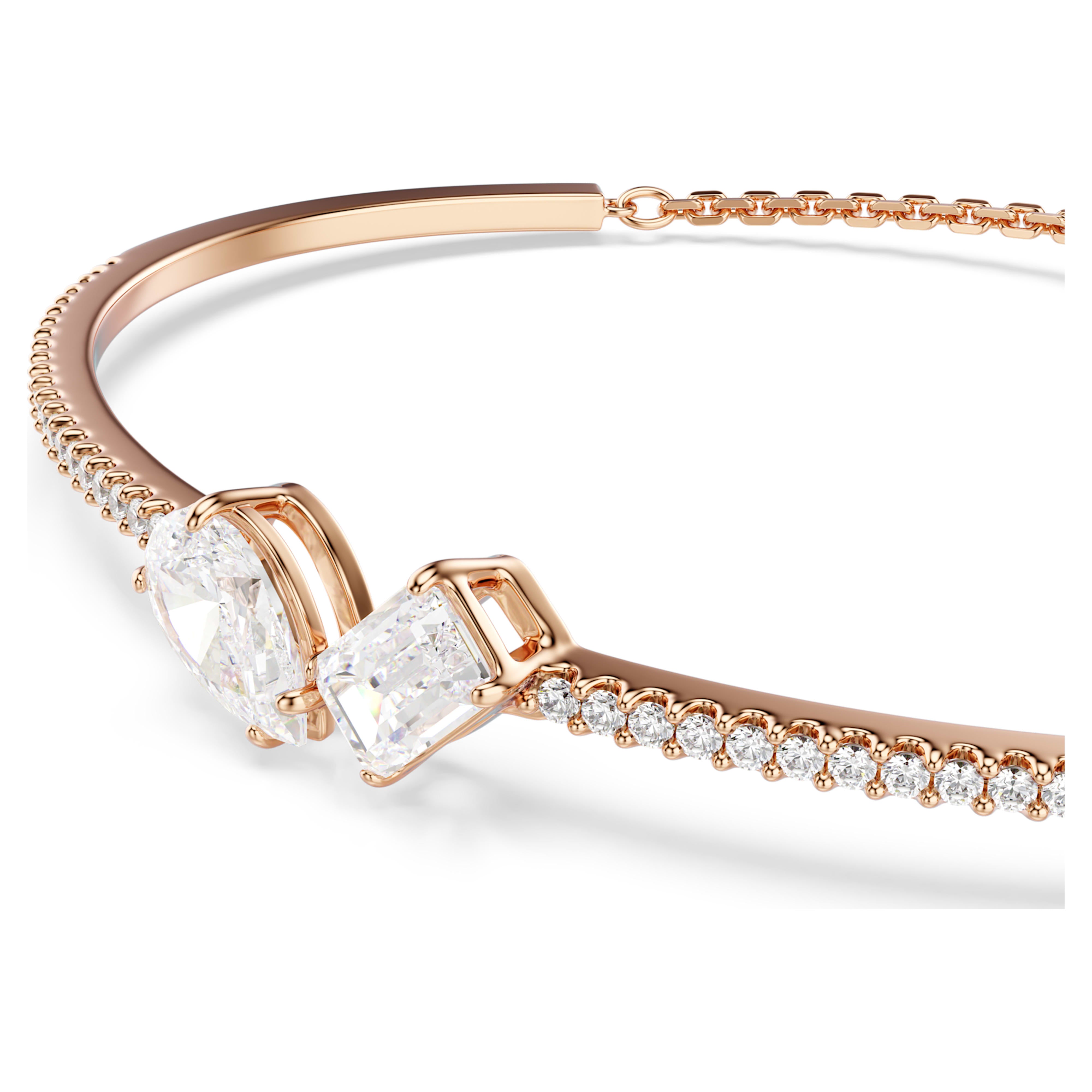 Brazalete Mesmera Duo de oro rosa blanco – Swarovski