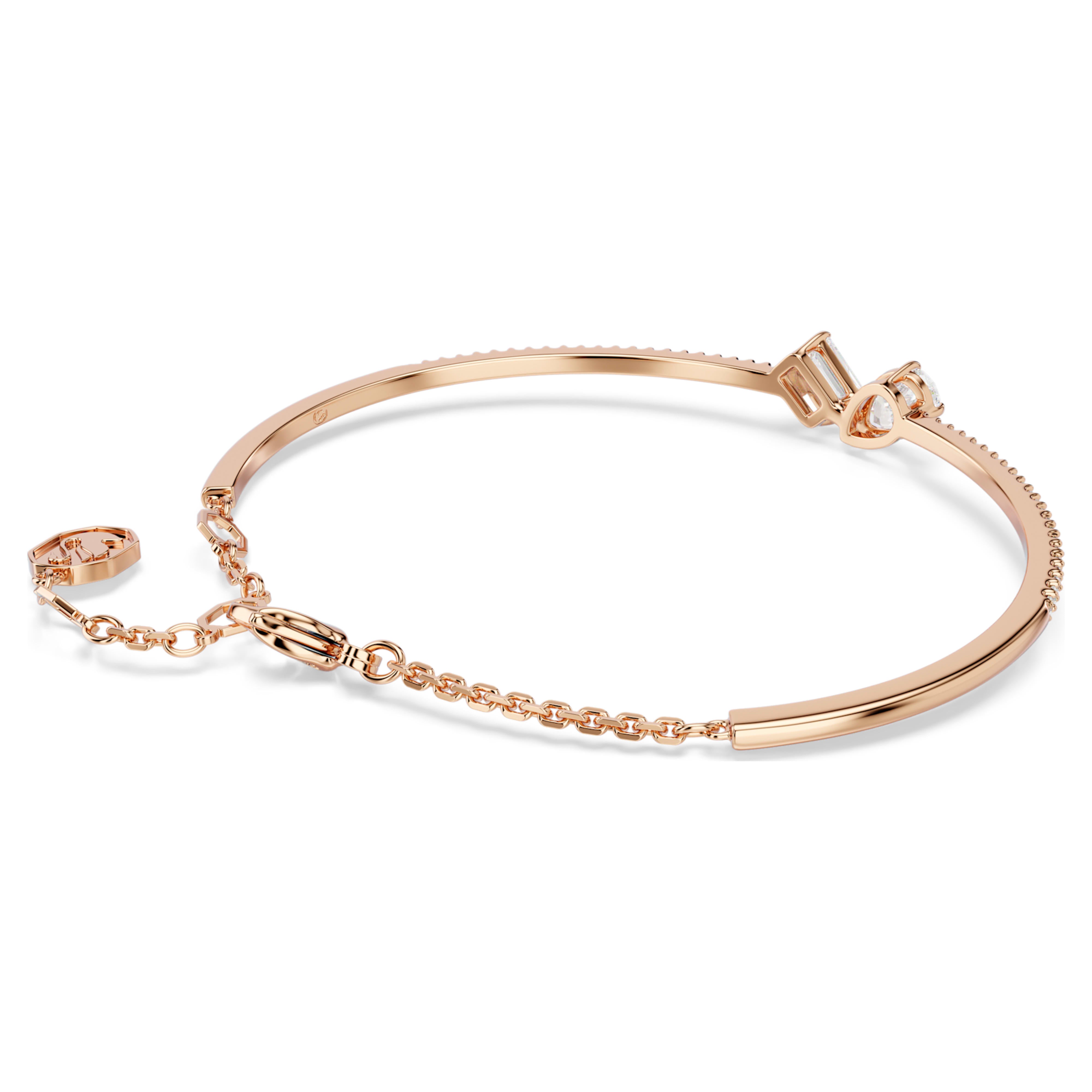Brazalete Mesmera Duo de oro rosa blanco – Swarovski