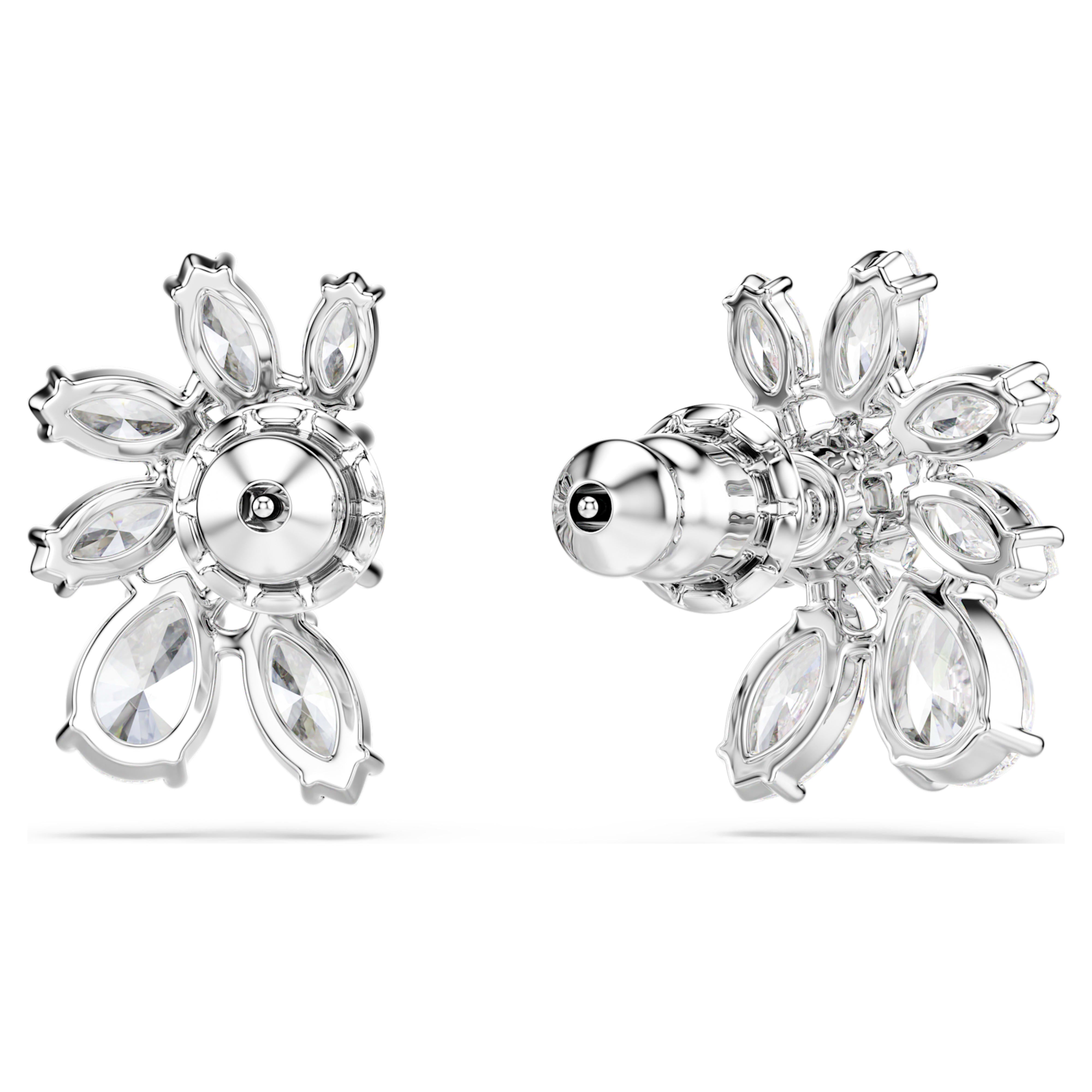 Pendientes Mesmera con estampado de flores blancas – Swarovski