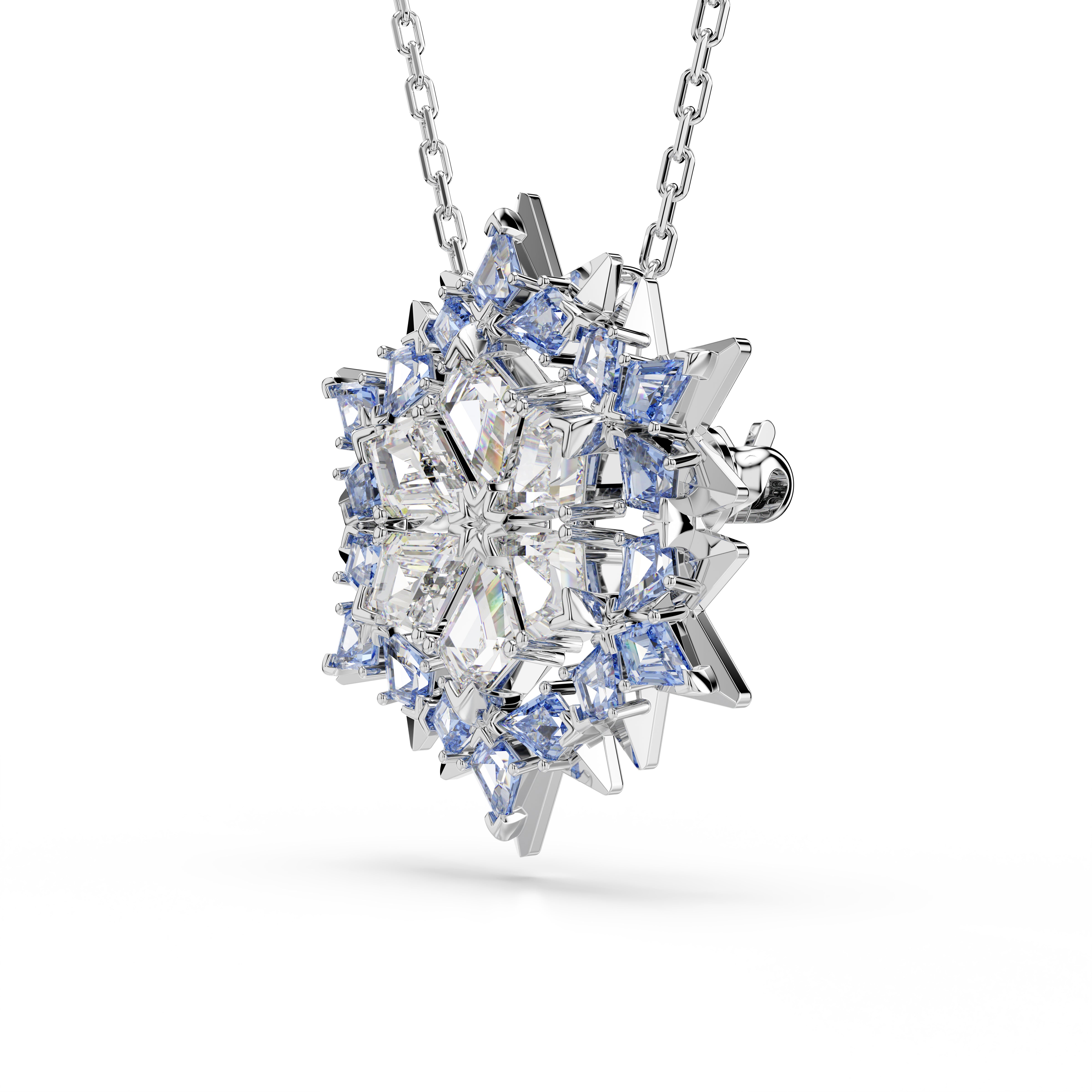 Magia - Fiocco di neve - Argento Blu - Spilla - Swarovski