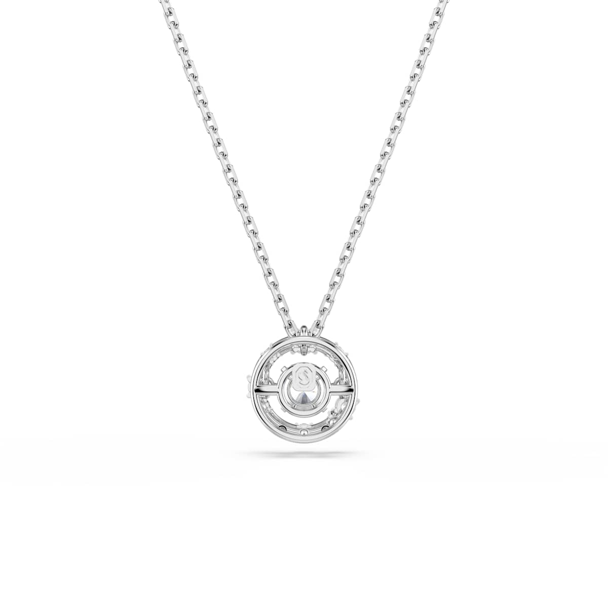 Pendentif Constella, Taille ronde, Dancing stone, Blanc, Métal rhodié