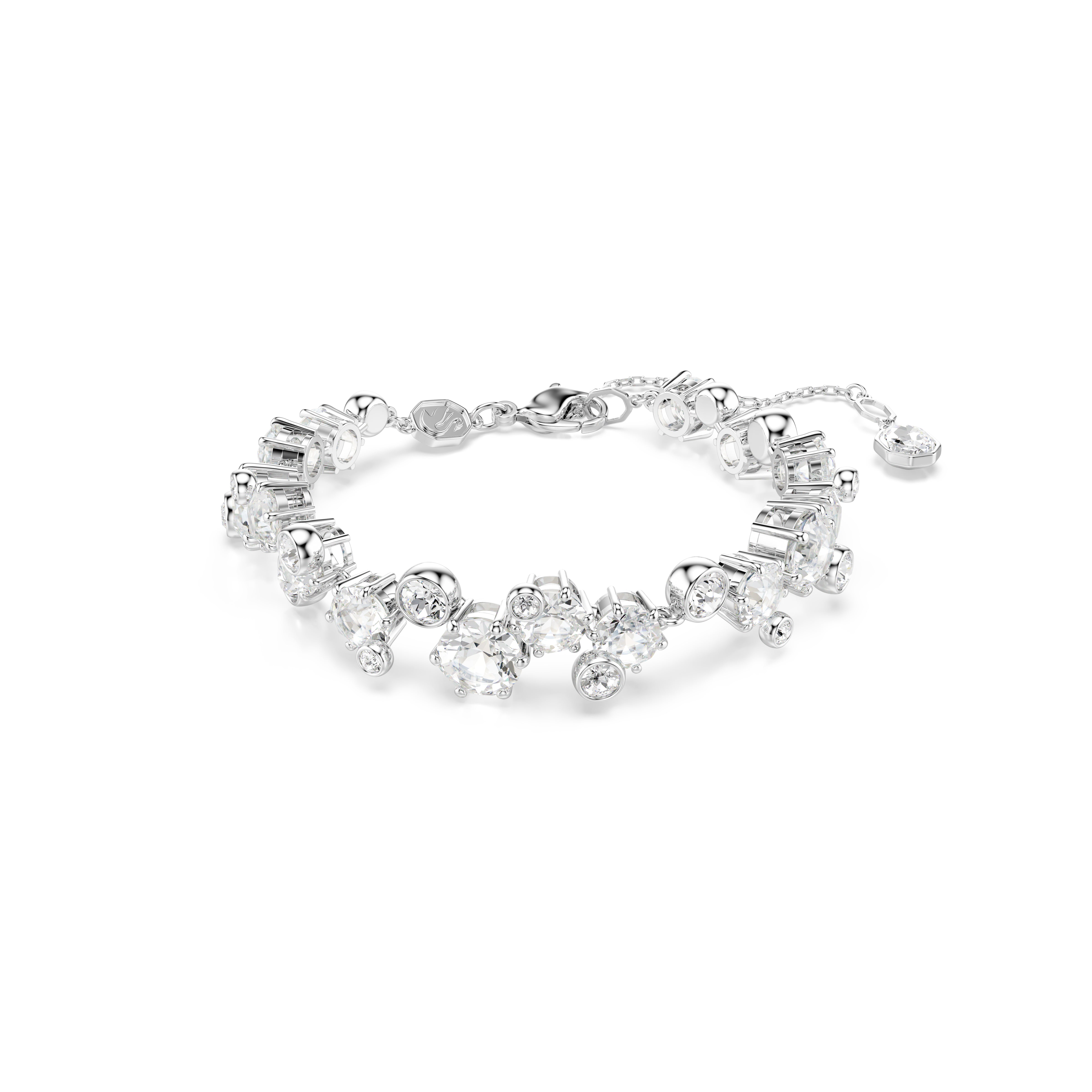 Constella Round White Rhodium Plated Set – Swarovski