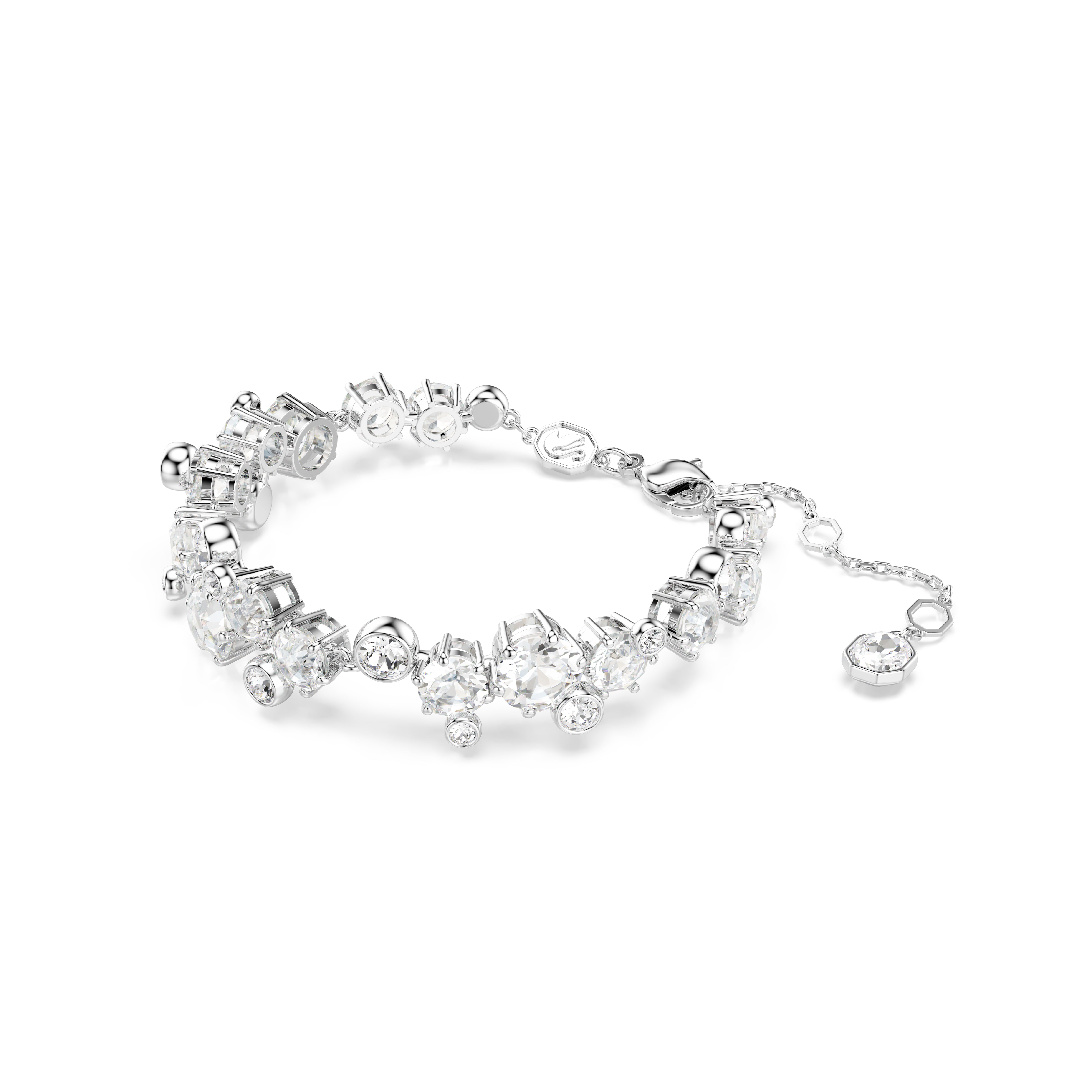 Constella Round White Rhodium Plated Set – Swarovski