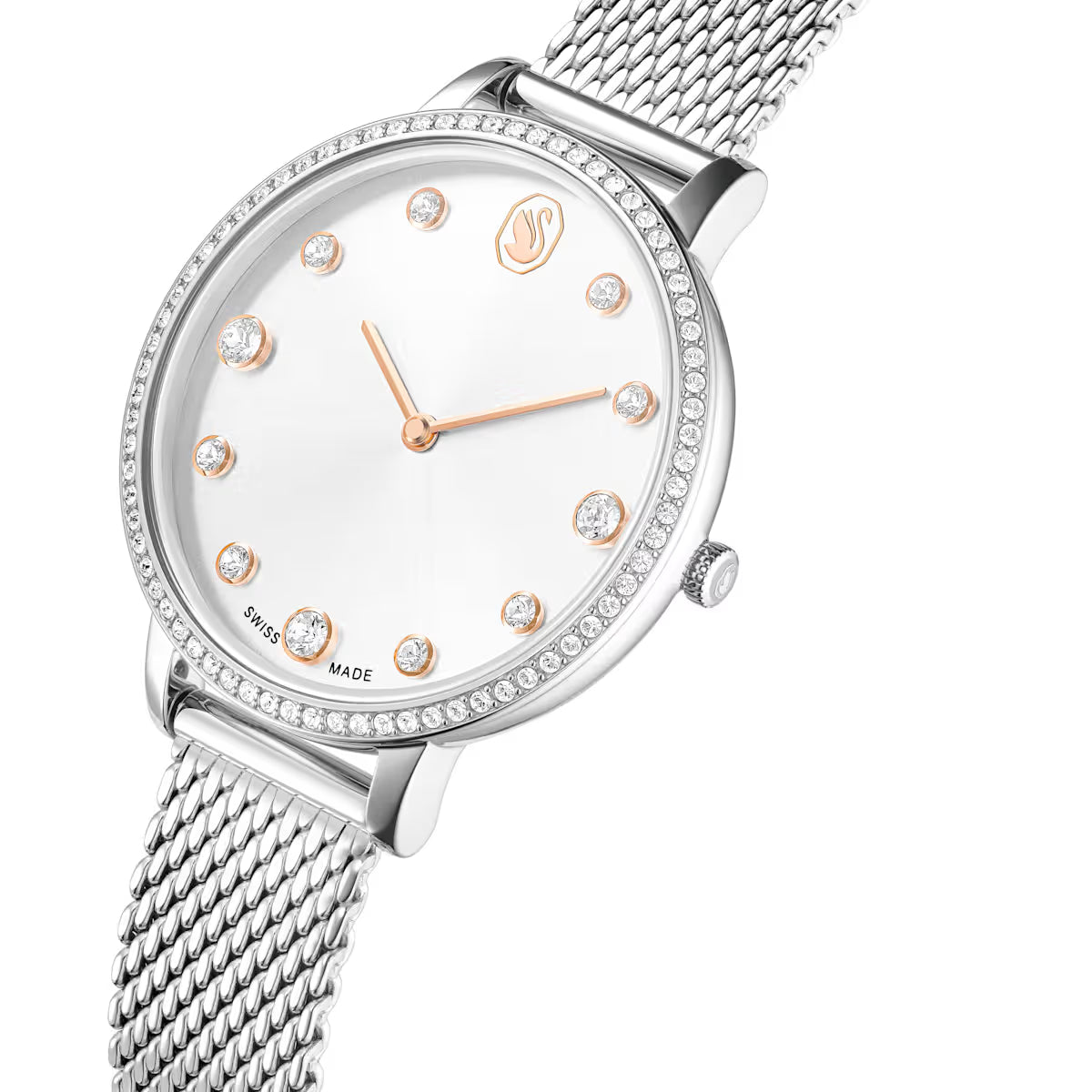 Swarovski-Uhr – Clarica – Silberton