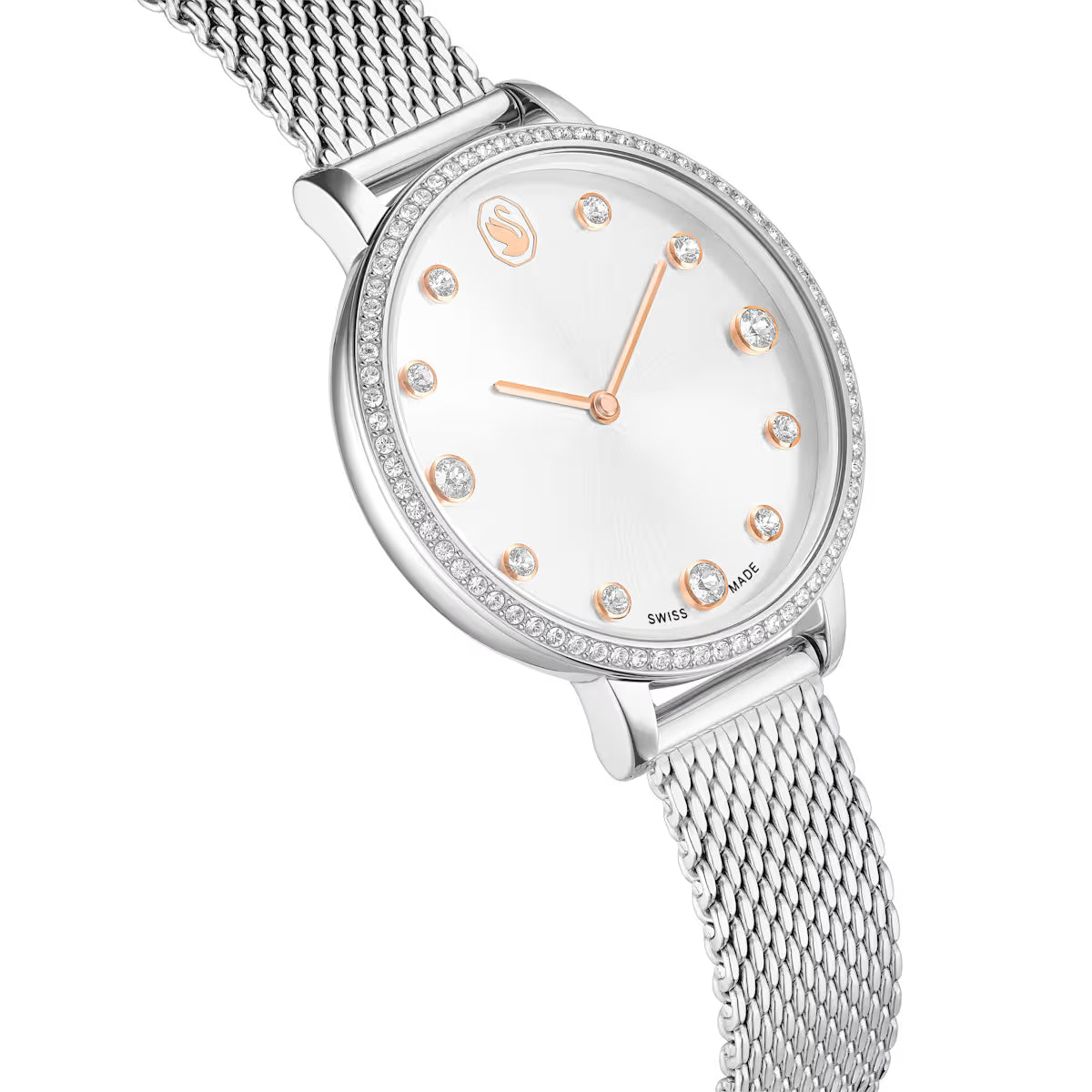 Swarovski-Uhr – Clarica – Silberton