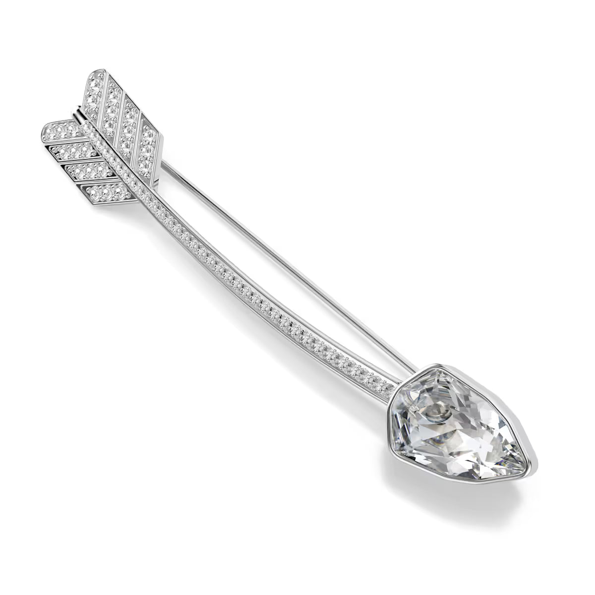 Broche Swarovski - Idyllia - Tailles variées - Blanche & Argenté