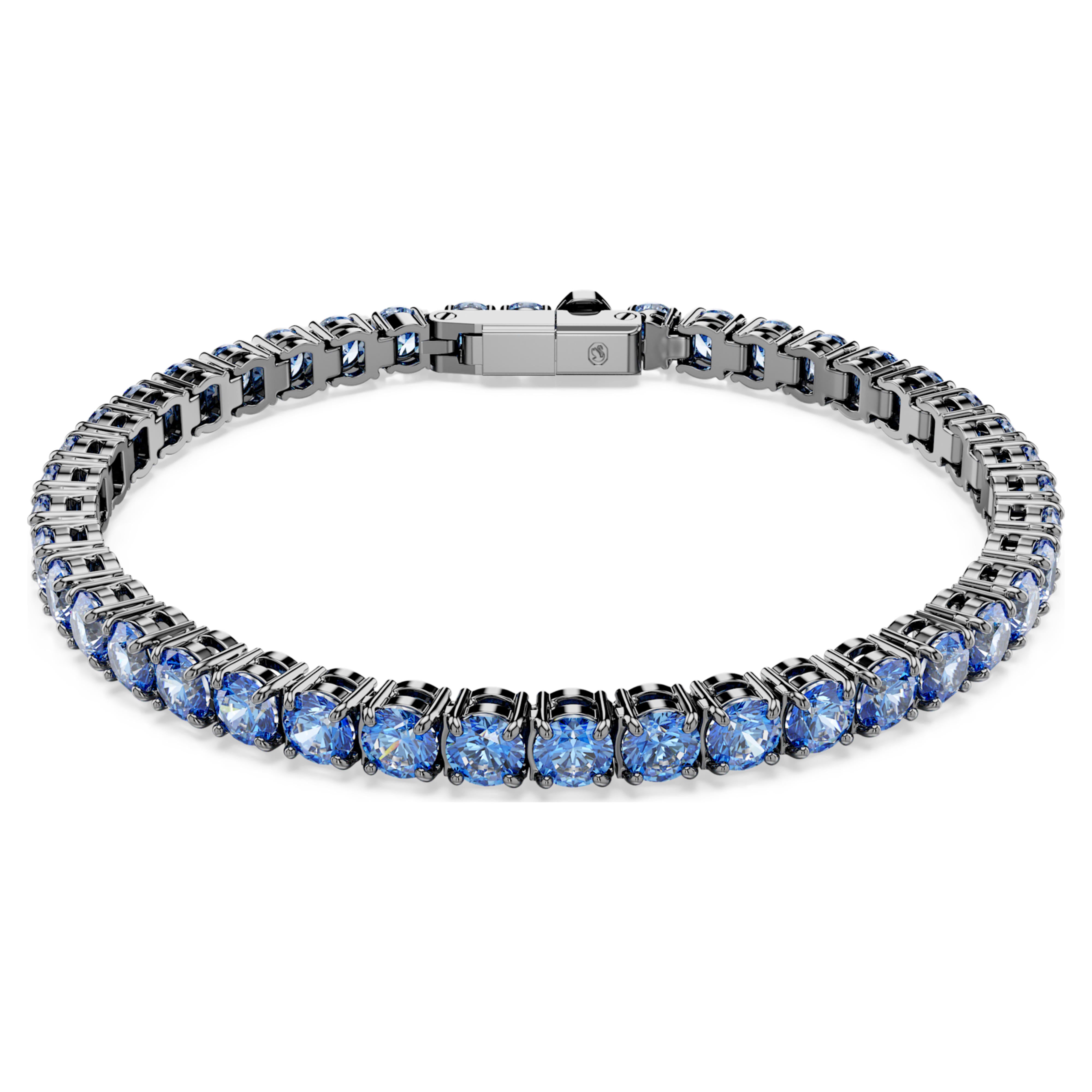 Swarovski armband - Tennis Matrix - Rond formaat - Blauw & Zwart