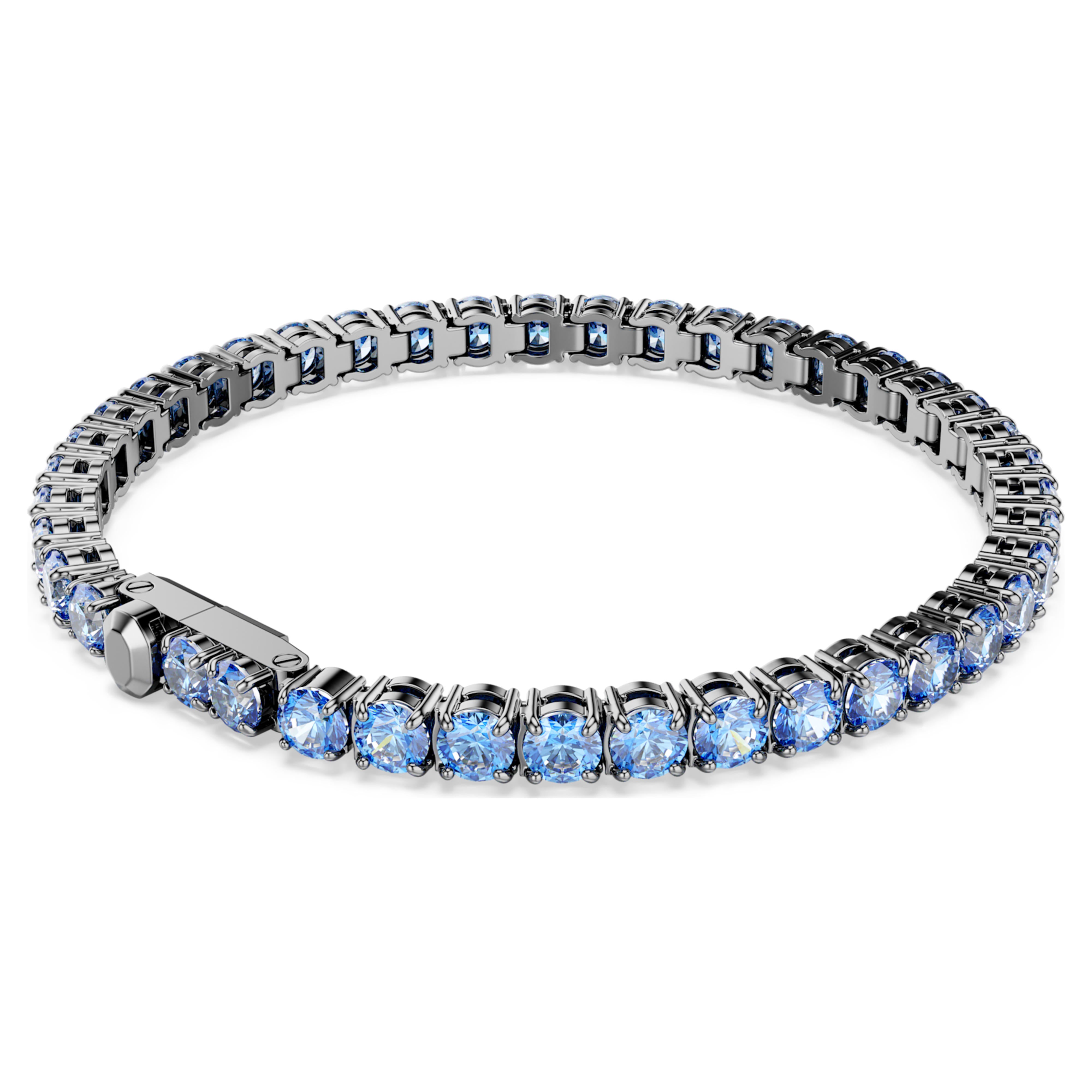 Swarovski armband - Tennis Matrix - Rond formaat - Blauw en zwart weergave 5