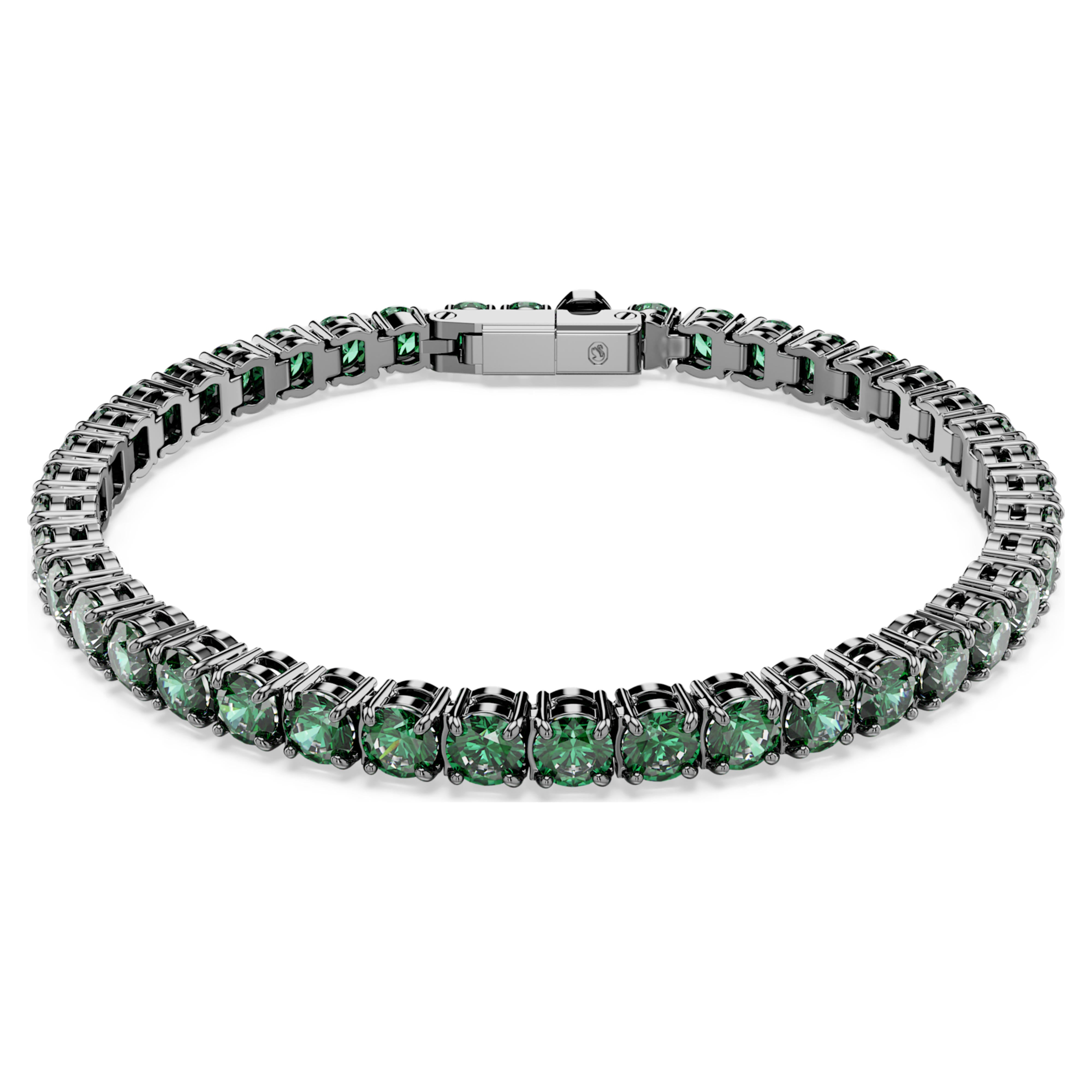 Swarovski armband - Tennis Matrix - Rond formaat - Groen & Zwart