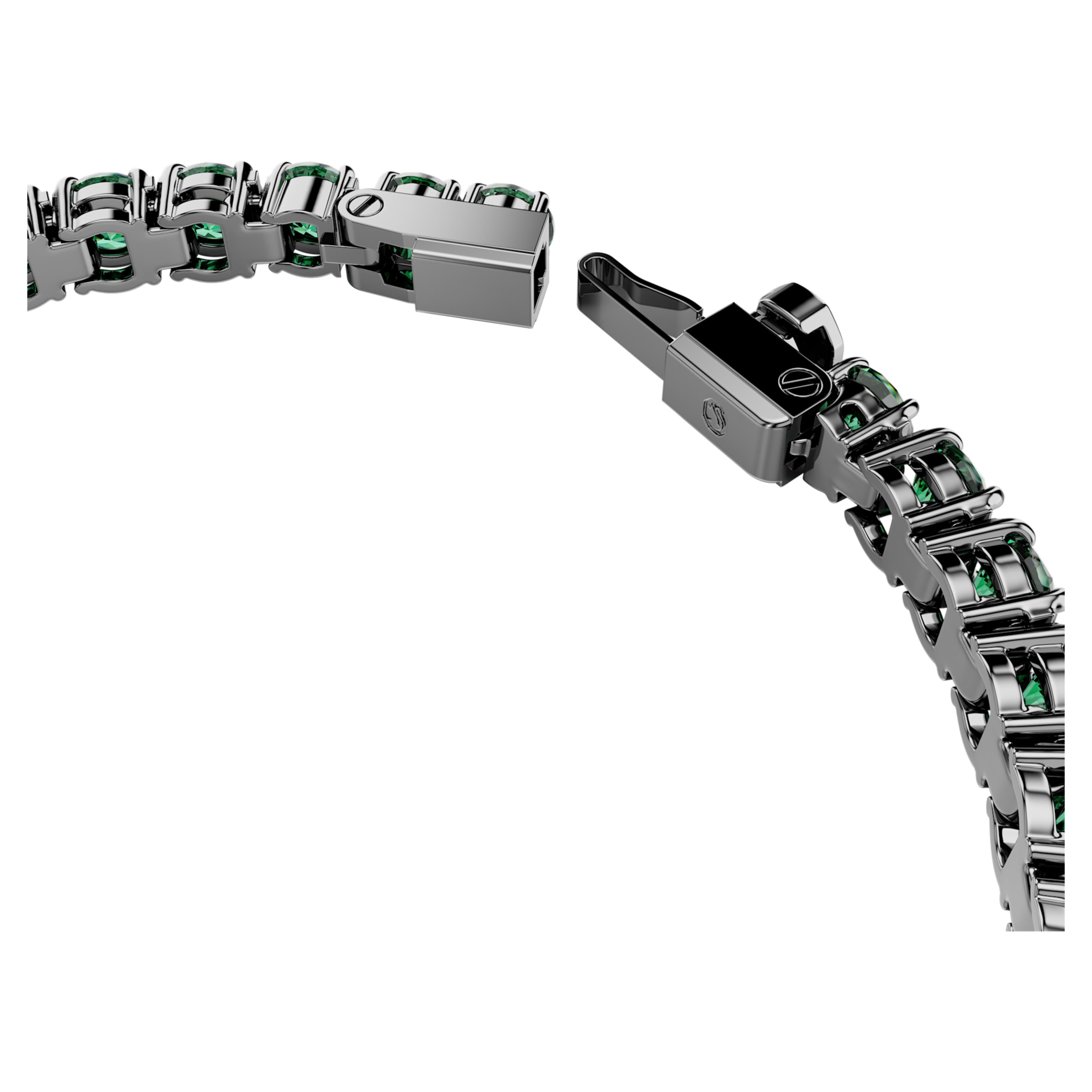 Swarovski armband - Tennis Matrix - Rond formaat - Groen & Zwart bekijk 4