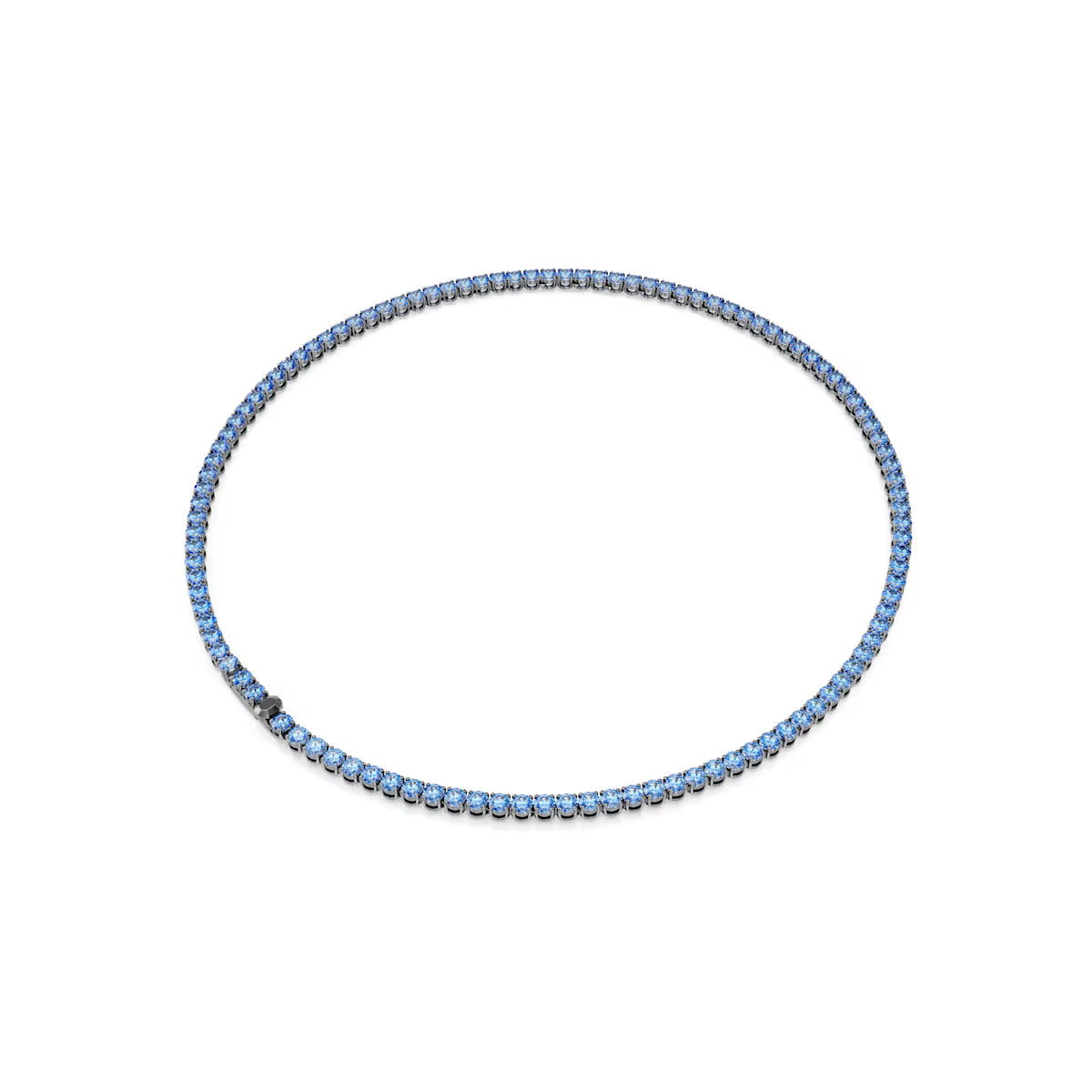 Swarovski necklace - Matrix - Round size - Blue & Black view 5
