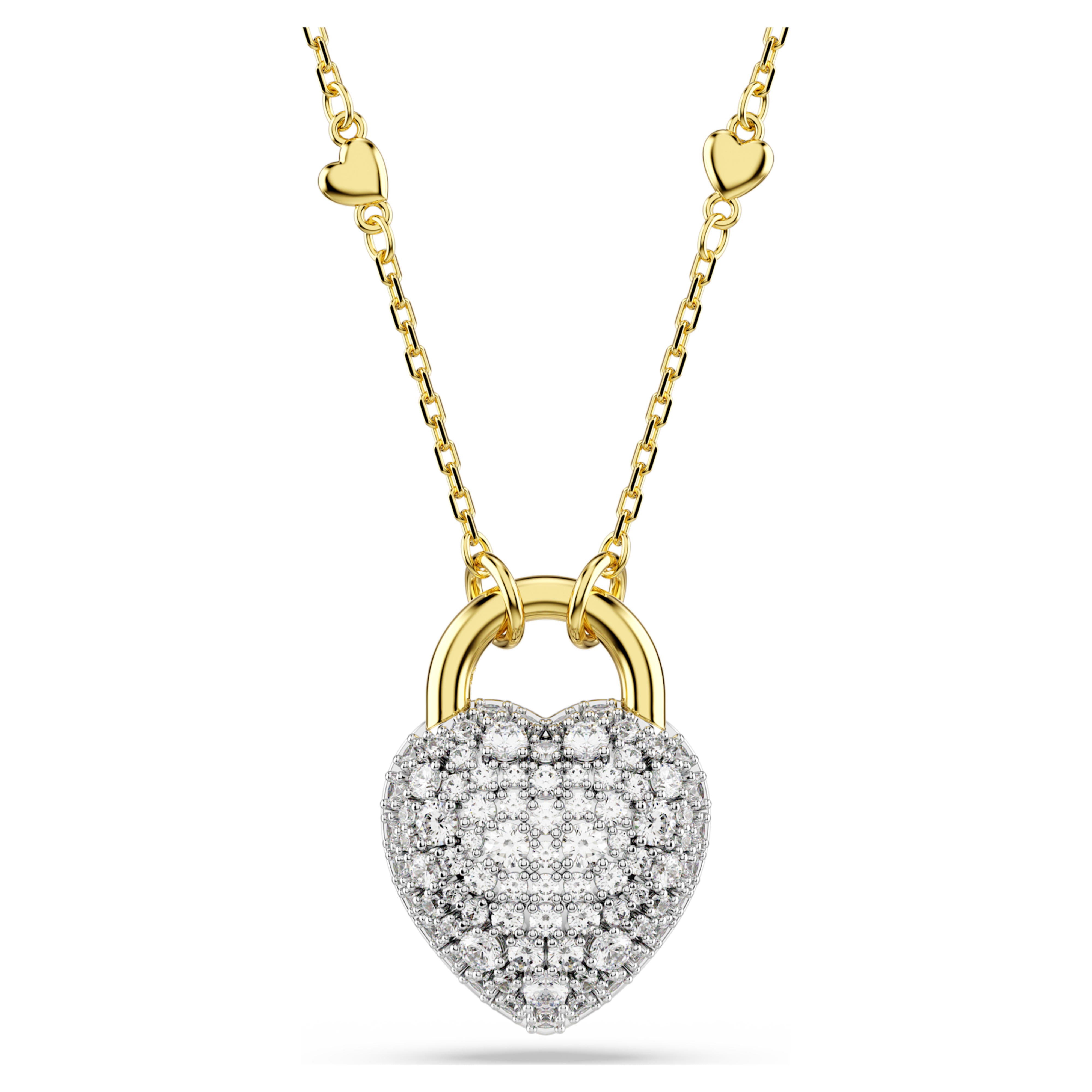 Pendentif Swarovski - Idyllia - Tailles variées - Blanc & Doré