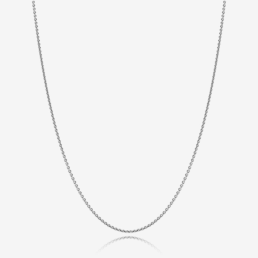 Classic silver convict link necklace | Pandora