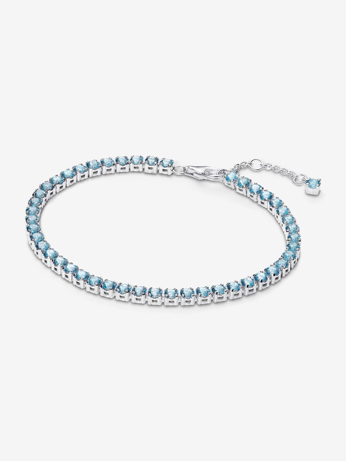 Sparkling River – Hellblau – Silber – Pandora-Armband