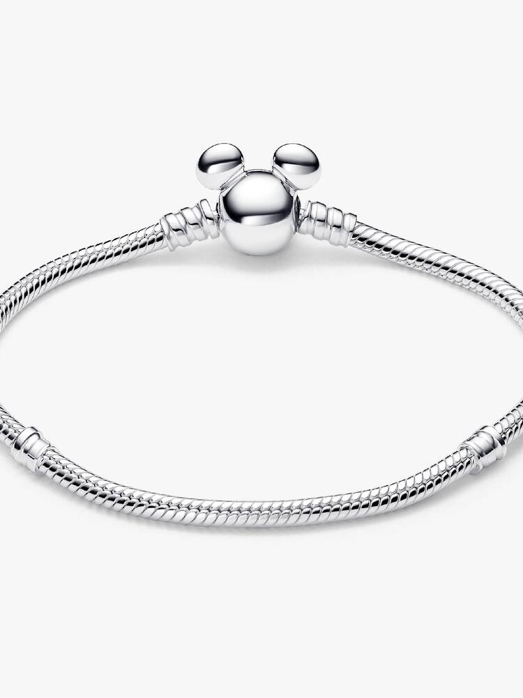 Pulseira Pandora - Fecho Mickey Malha Cobra