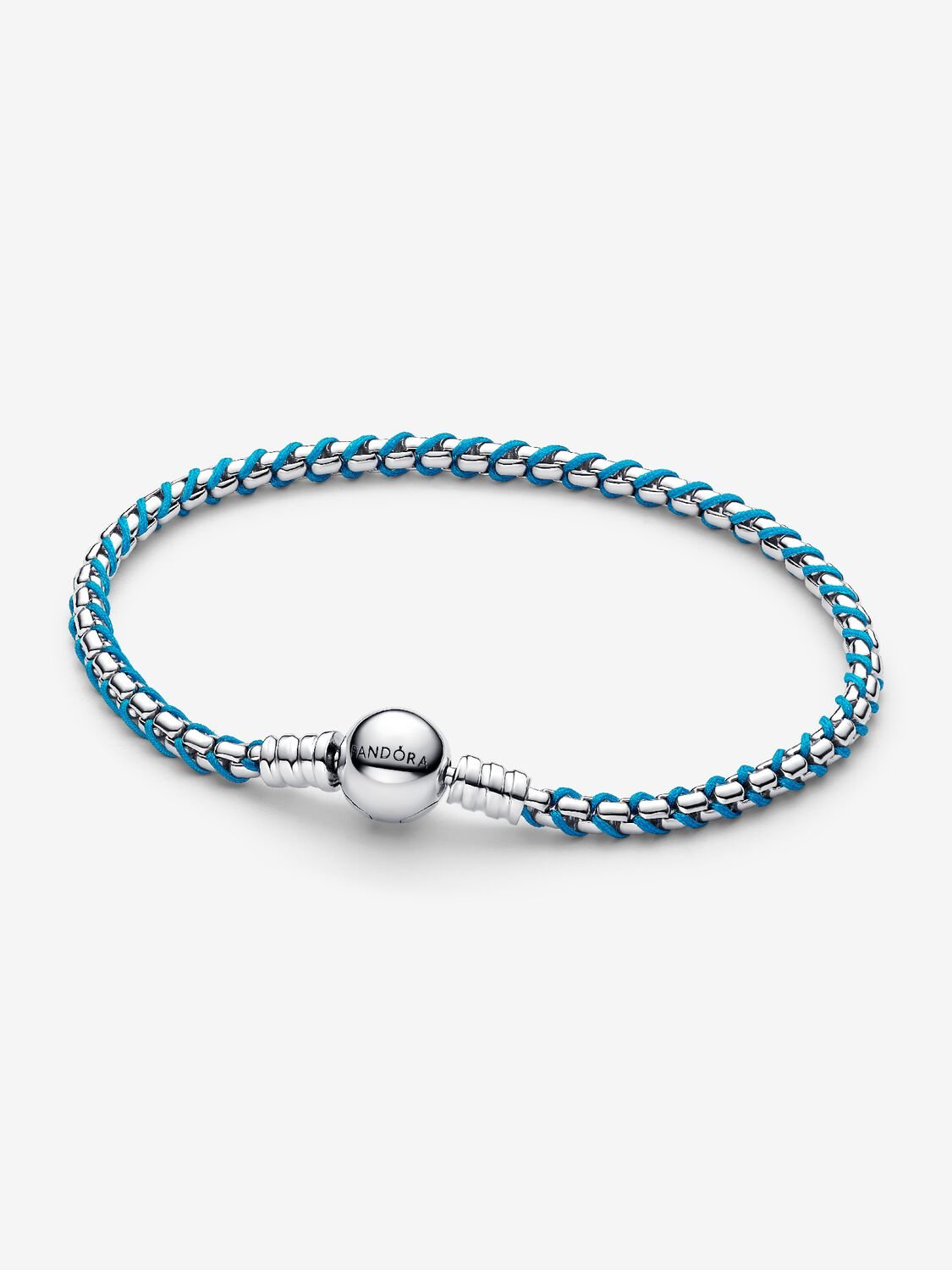 Malla Serpiente - Bola & Azul - Plata - Pulsera - Pandora
