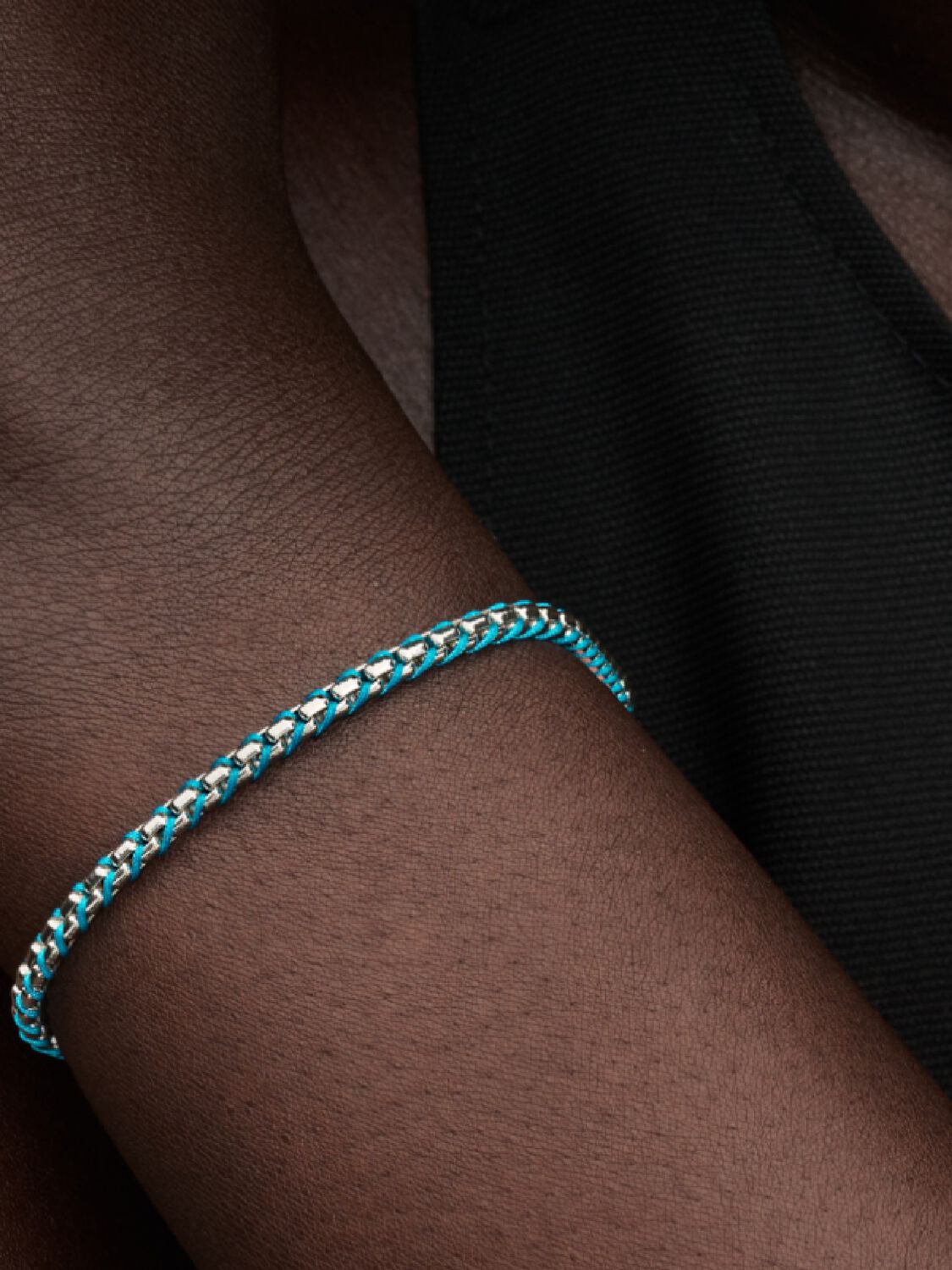 Malla Serpiente - Bola & Azul - Plata - Pulsera - Pandora