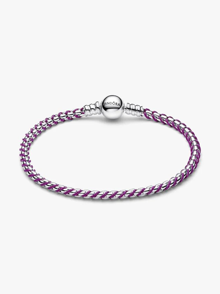 Bracelet Pandora - Maille Vénitienne Cordon Violet | 593816C03