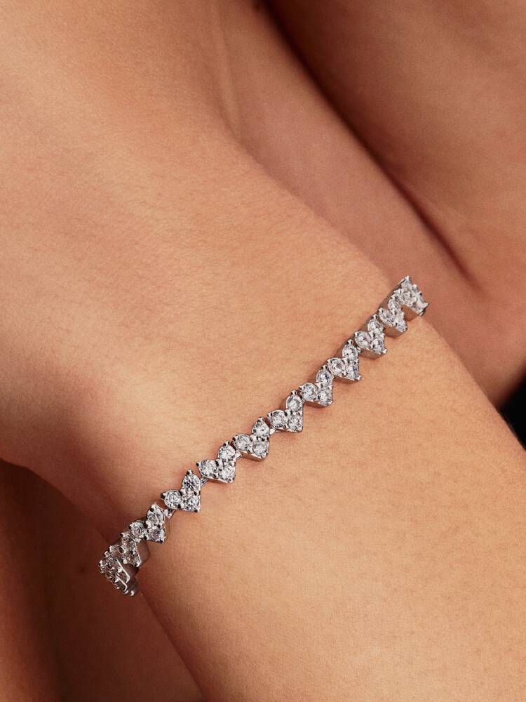 Pandora Armband - Harten Trios of Stones | 594390C01