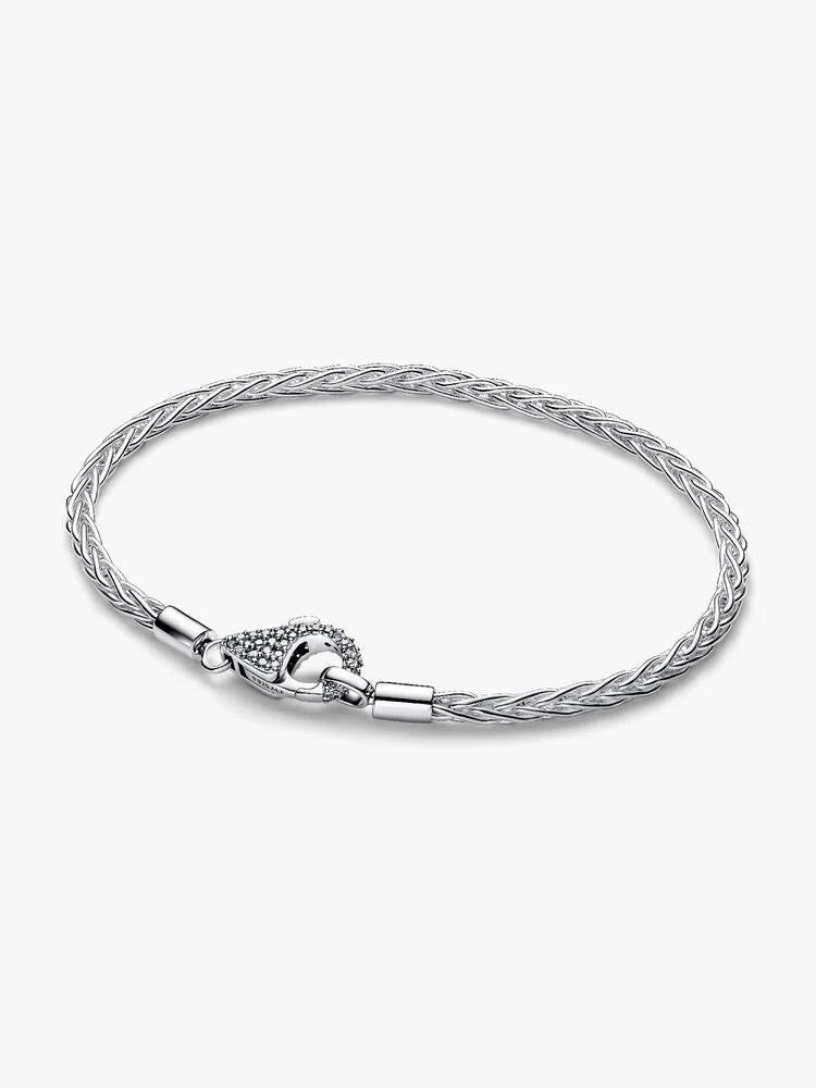 Pandora karkötő - Fox Tail Mesh Pavé Clasp | 594462C01