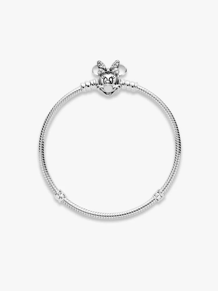 Snake mesh bracelet with Minnie pavé clasp | Pandora