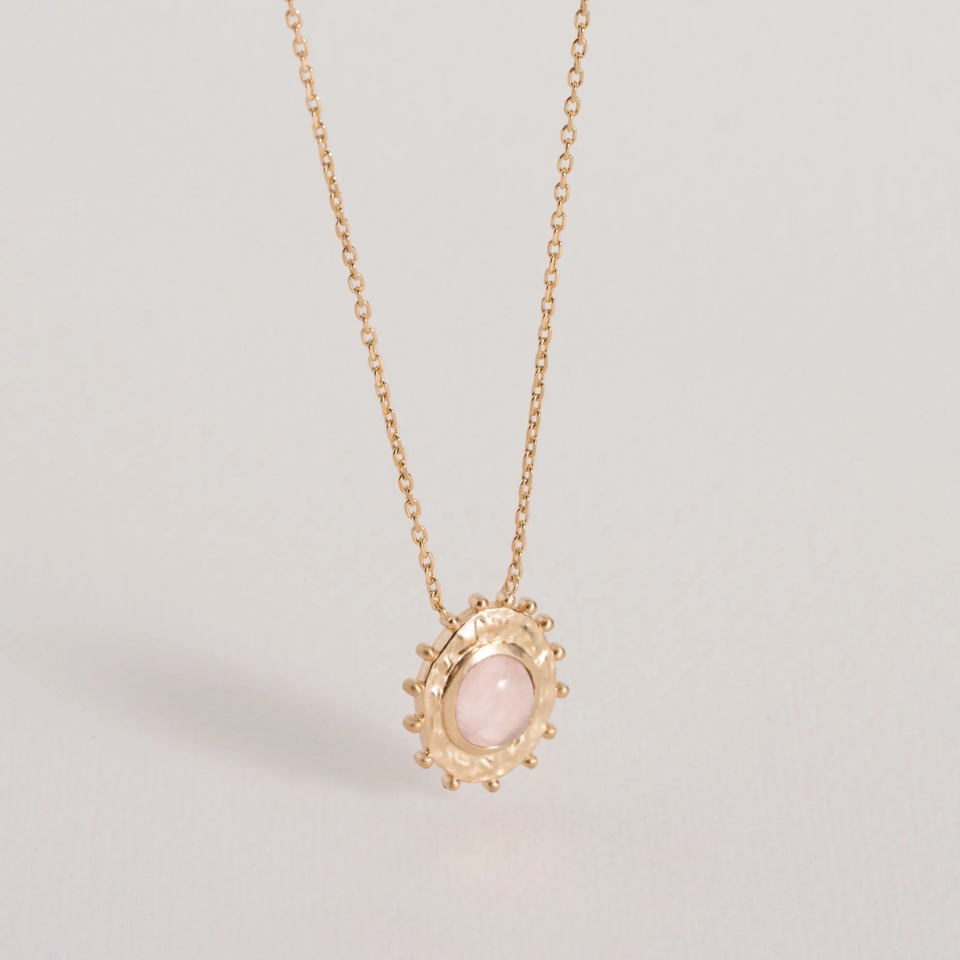 Odile - Cuarzo Rosa - Collar Chapado en Oro - Ana et Cha