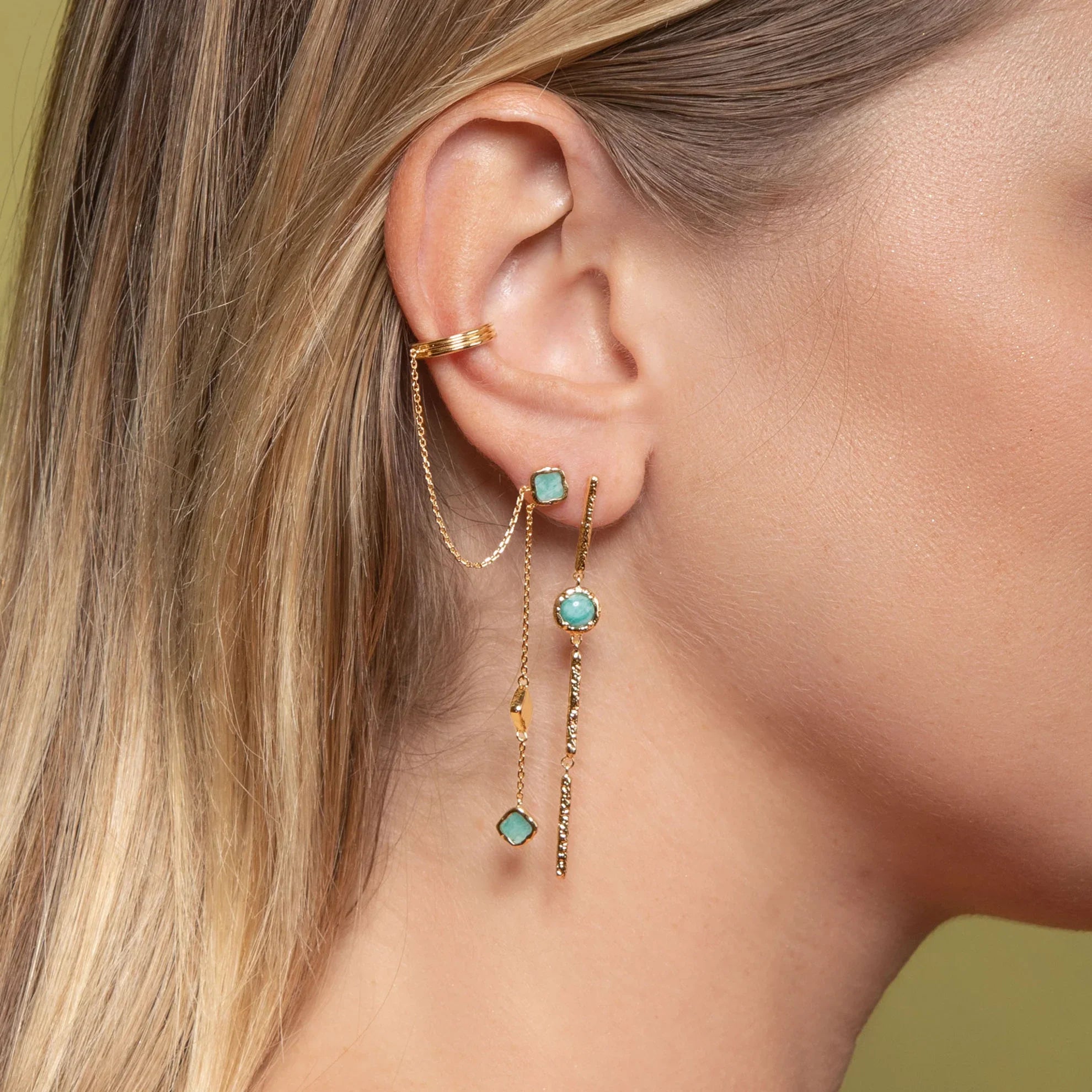 Cloé - Gold Plated Earring - Ana et Cha view 2