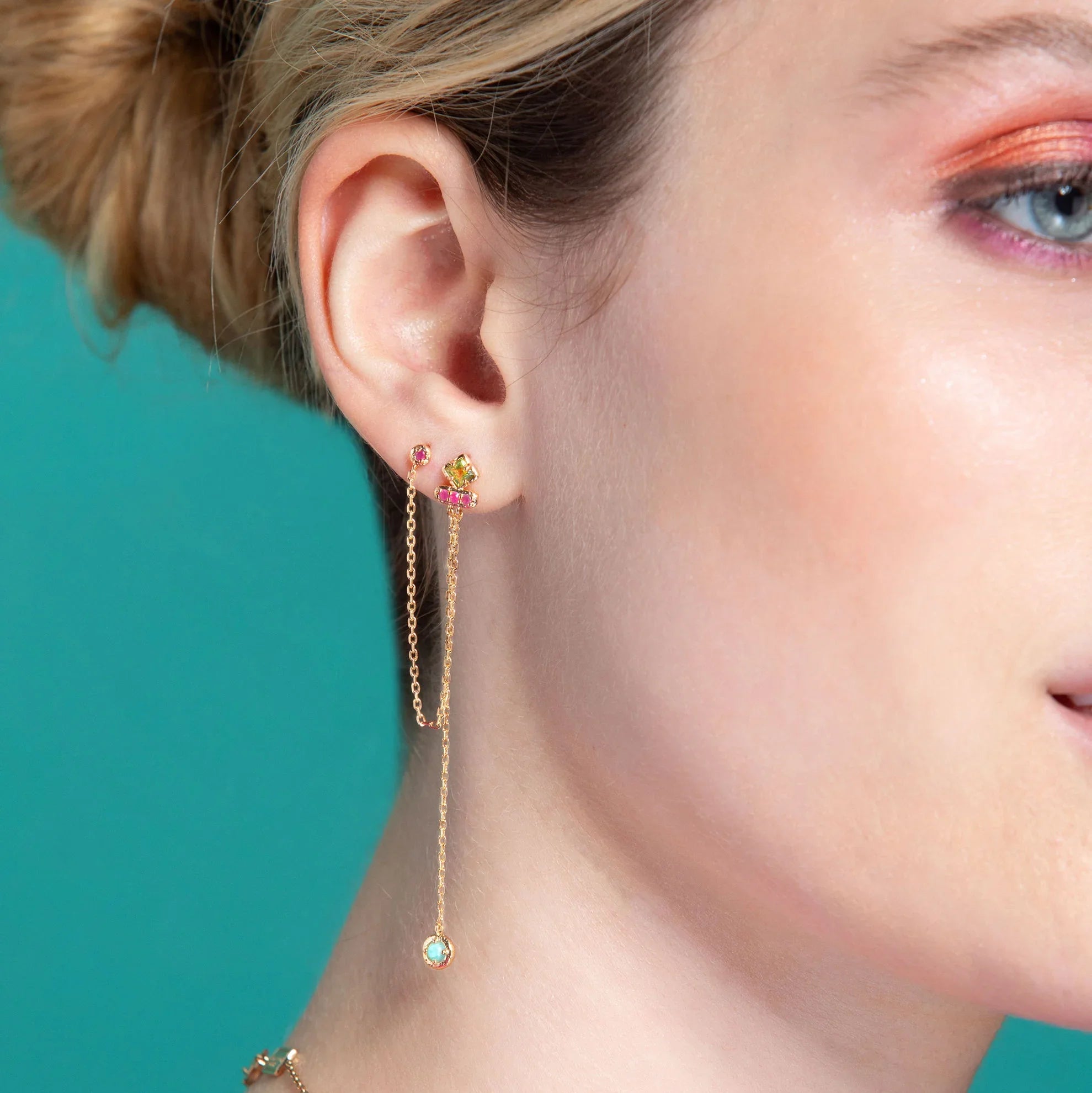Lizzou - Joyería de oreja chapada en oro - Ana et Cha ver 2