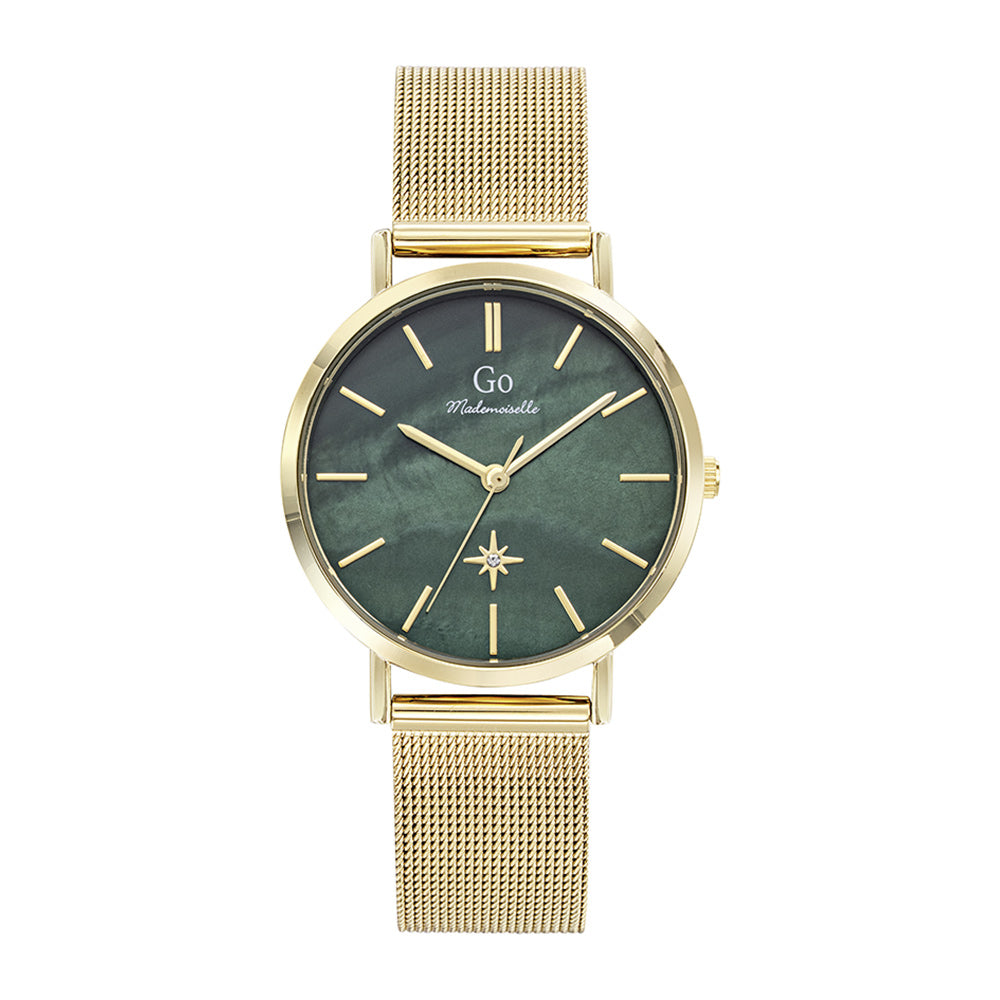 695654- Montre - Go Mademoiselle Talisman - doré/vert