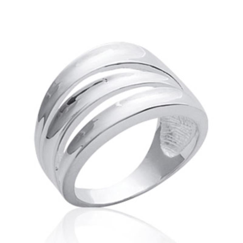 Large Striated Ring – Silver | Azuline