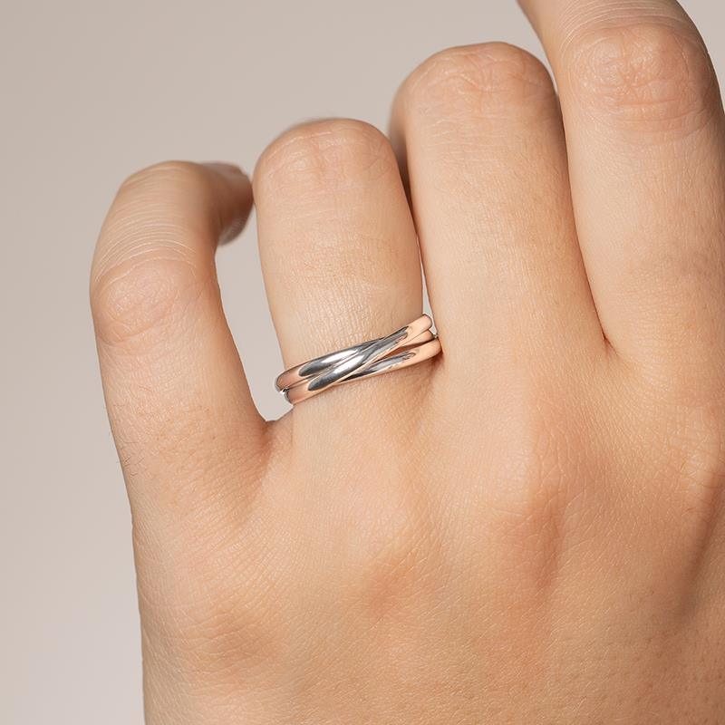 Anello a tre anelli – Argento | Azuline vista 2