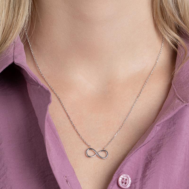 Infinity Halsband – Silver | Azulin view 2