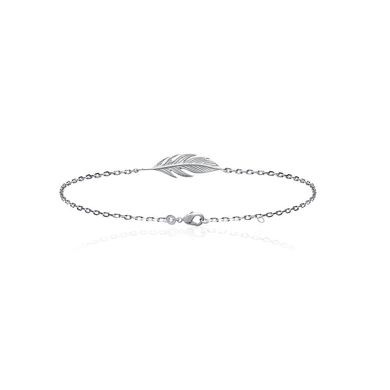 Feather - Bracelet - Silver