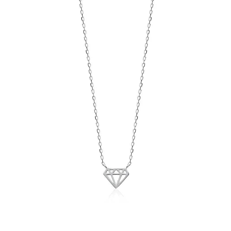 Collana con diamanti stilizzati – Argento | Azuline