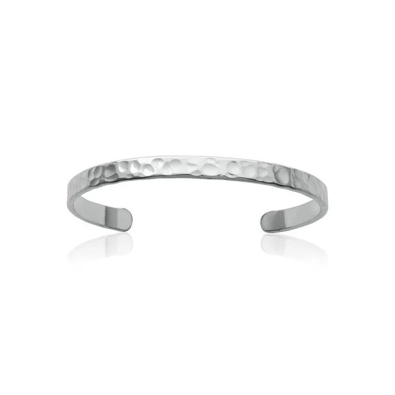Brazalete - Martillado - Plata vista 2