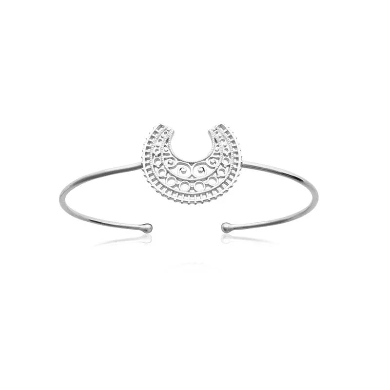 Bracciale semicircolare – Argento | Azuline vista 2