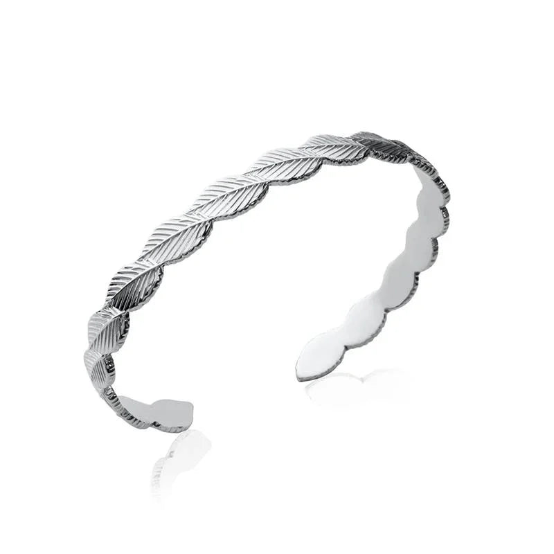 Hoja - Brazalete - Plata