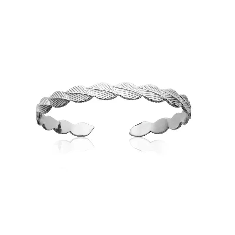 Hoja - Brazalete - Plata vista 2