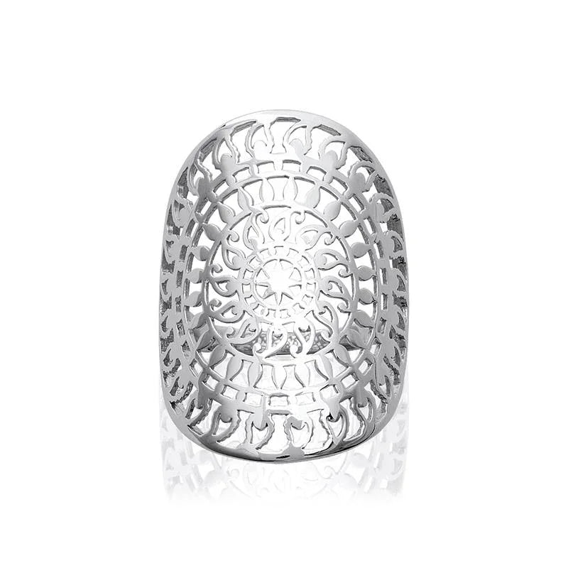 Bague Mandala – Argent | Azuline vue 2