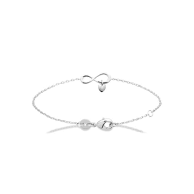Infinity Heart Bracelet – Silver | Azuline