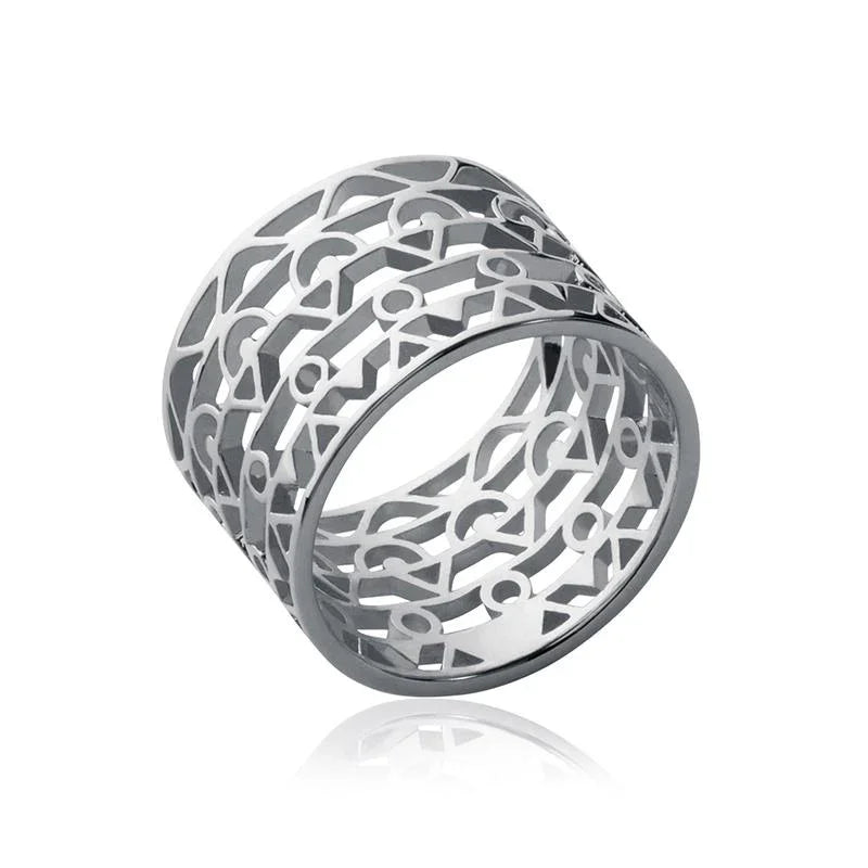 Anillo con recorte gráfico – Plata | Azuline