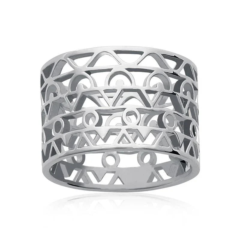 Anillo con recorte gráfico – Plata | Azuline ver 2
