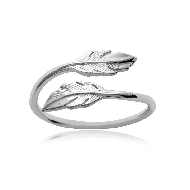 Plume Bague Argent Azuline