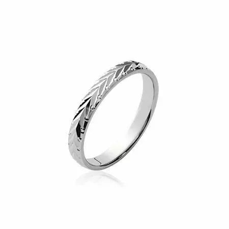 Anello con motivo Chevron – Argento | Azuline