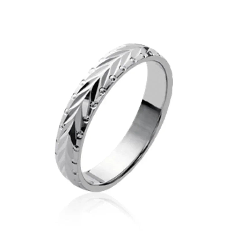 Anello con motivo geometrico – Argento | Azuline